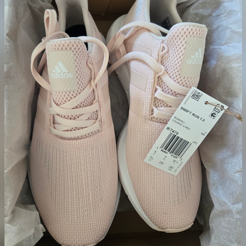 Adidas Swift Run 1.0 Women's Running Shoes Size 7.5 Wonder Quartz Cloud White - Picture 7 of 9